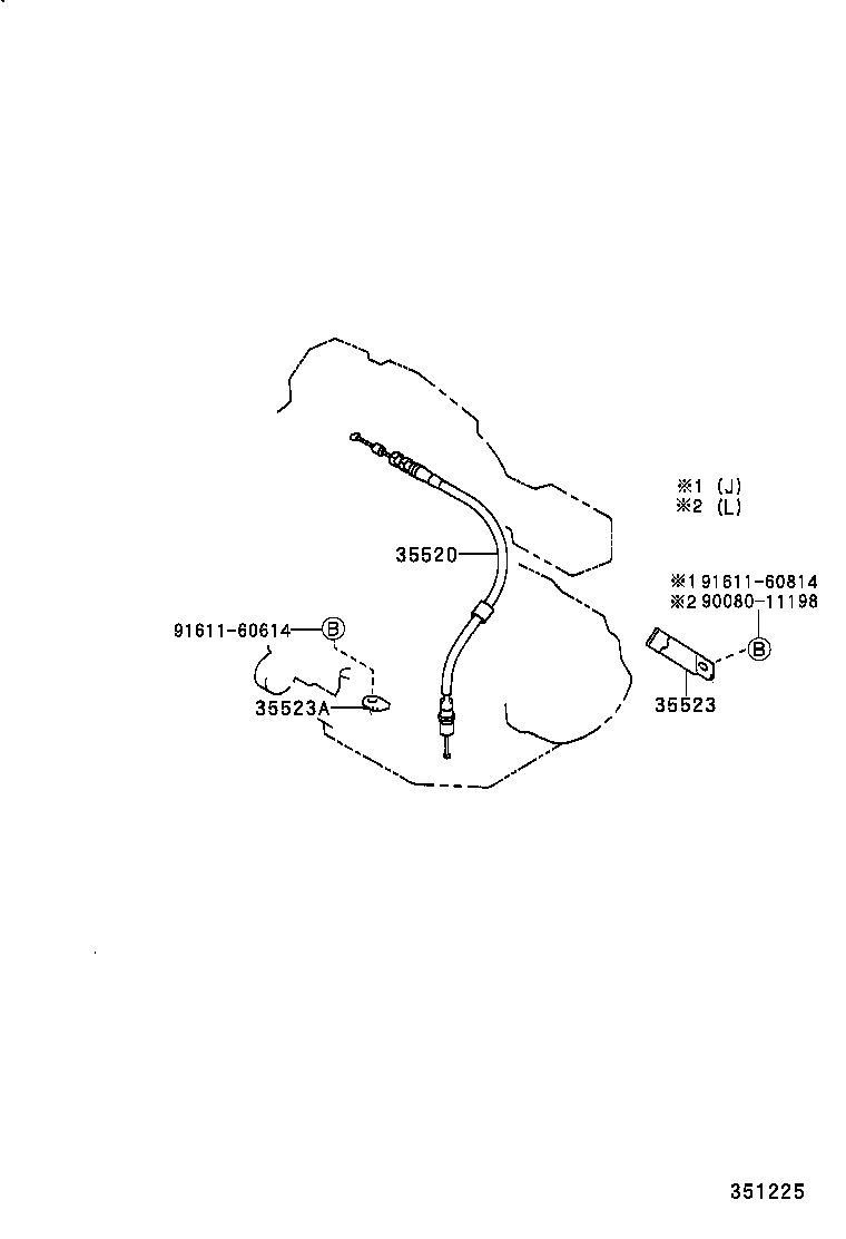 35523-06040 CLAMP, THROTTLE CABLE product image