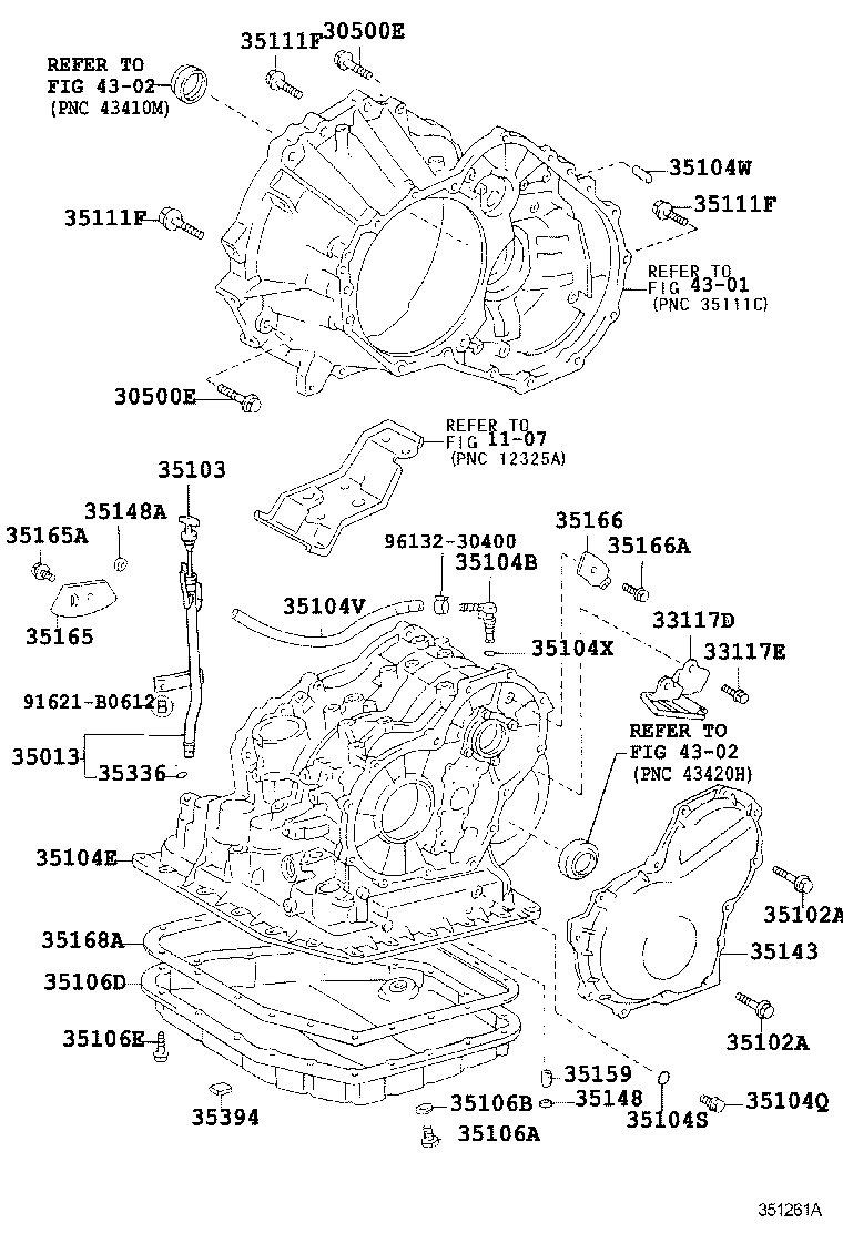 35104-20110 CASE SUB-ASSY, AUTOMATIC TRANSAXLE product image