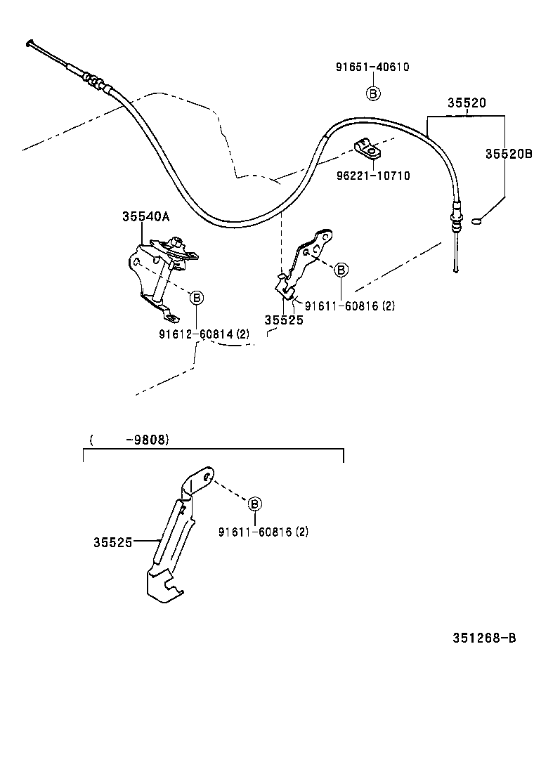 35572-35030 LEVER, TRANSMISSION CONTROL SHAFT, RH product image