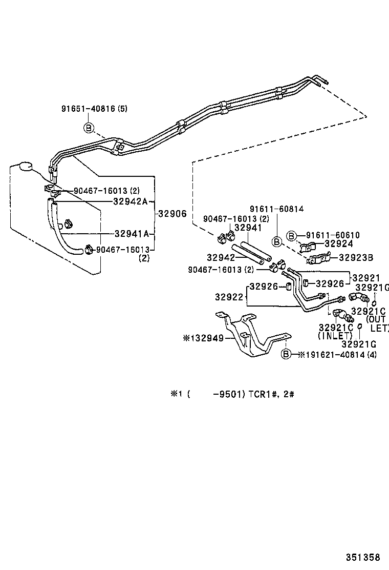 32922-28150 TUBE, OIL COOLER OUTLET, NO.1 product image