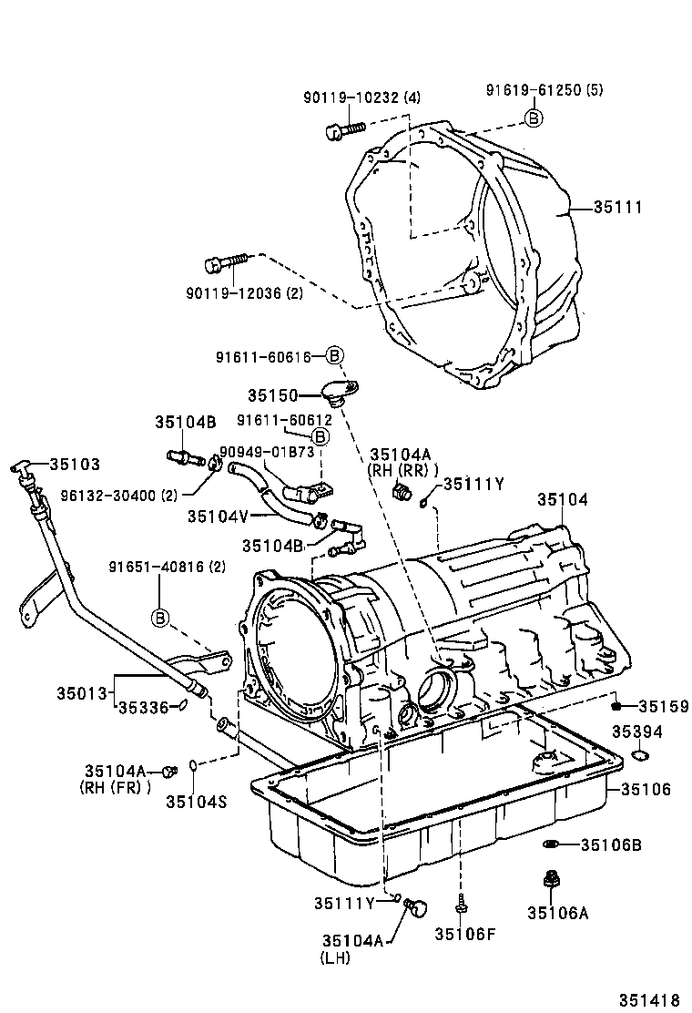 35104-60170 CASE SUB-ASSY, AUTOMATIC TRANSMISSION product image