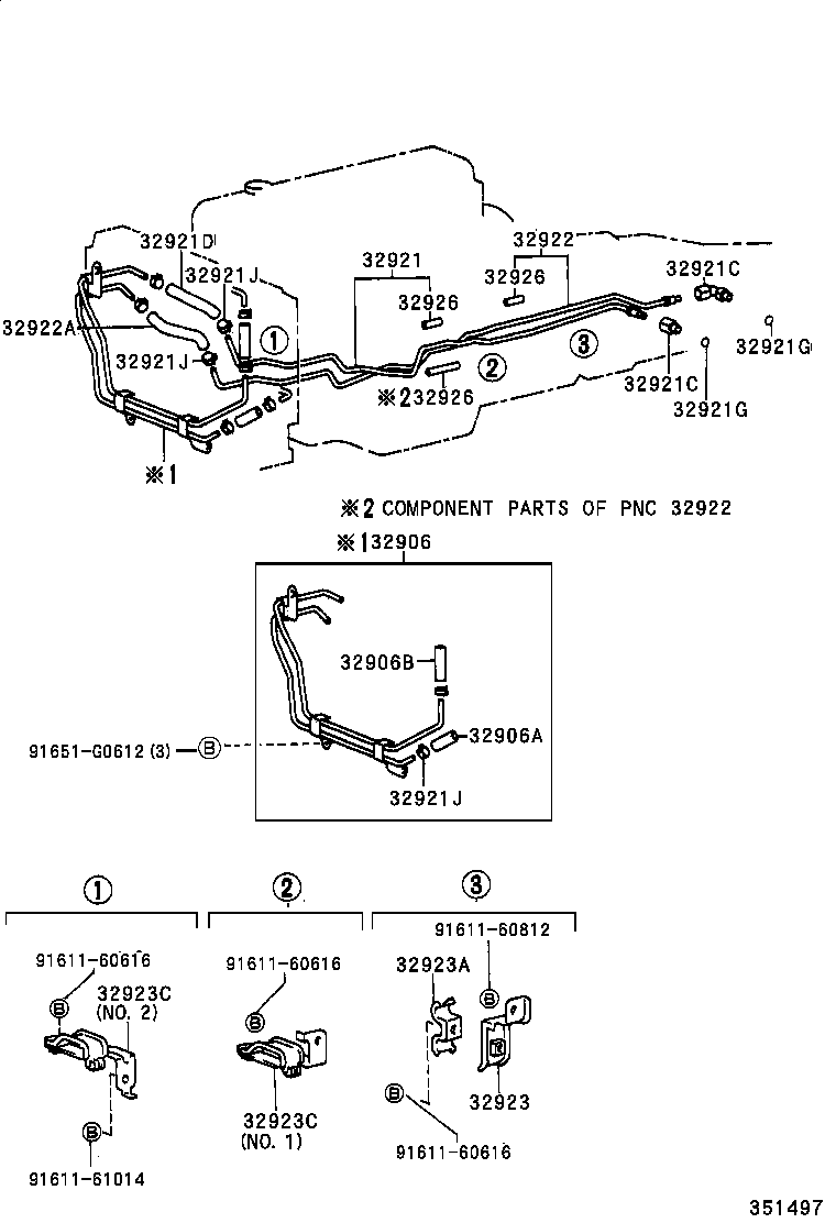 32922-26250 TUBE, OIL COOLER OUTLET, NO.1 product image