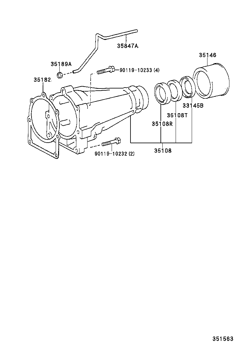 90311-40001 SEAL, OIL (FOR AUTOMATIC TRANSMISSION EXTENSION HOUSING) product image