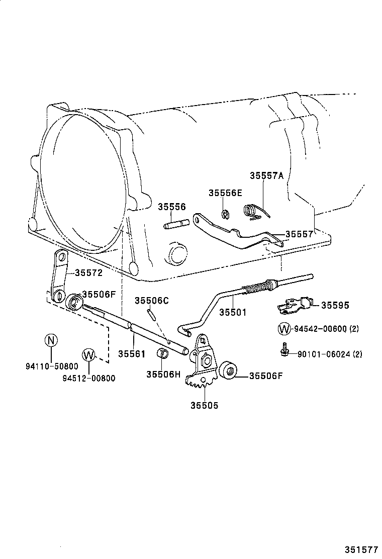 90311-11003 SEAL, OIL (FOR MANUAL VALVE LEVER SHAFT) product image
