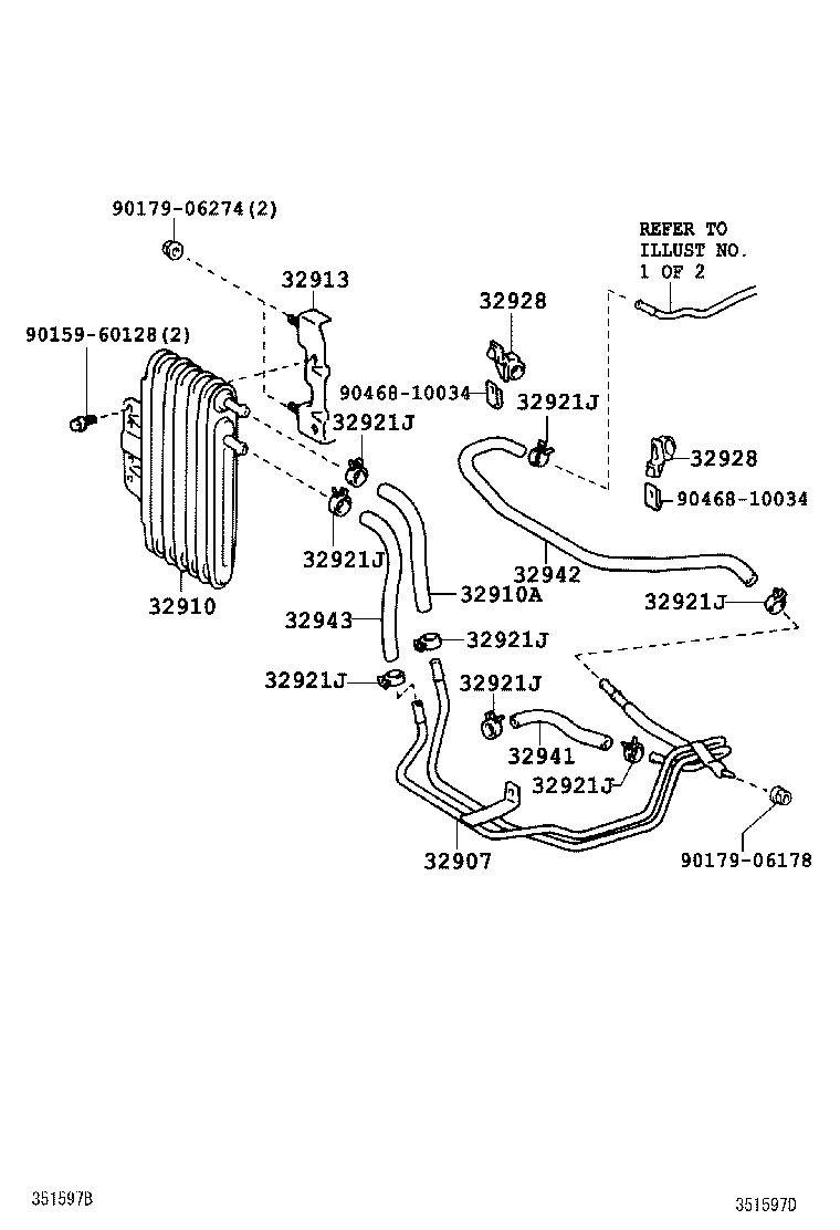 32922-40110 TUBE, OIL COOLER OUTLET, NO.1 product image