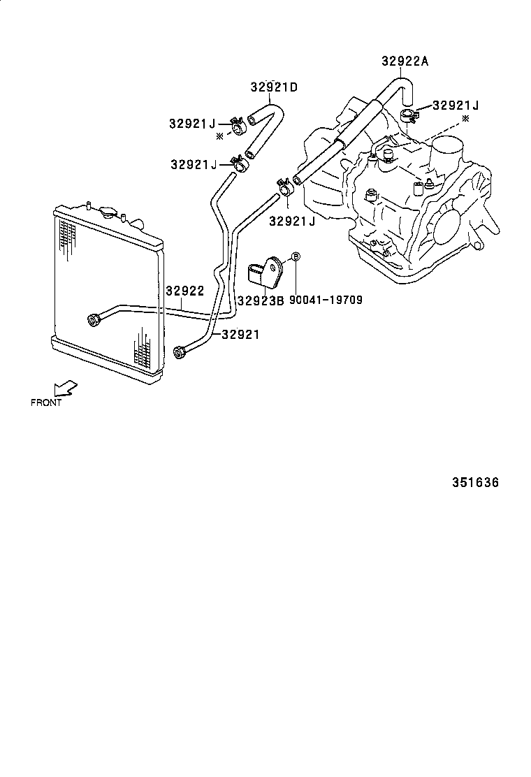 32904-97401 TUBE, OIL COOLER INLET, NO.1 product image