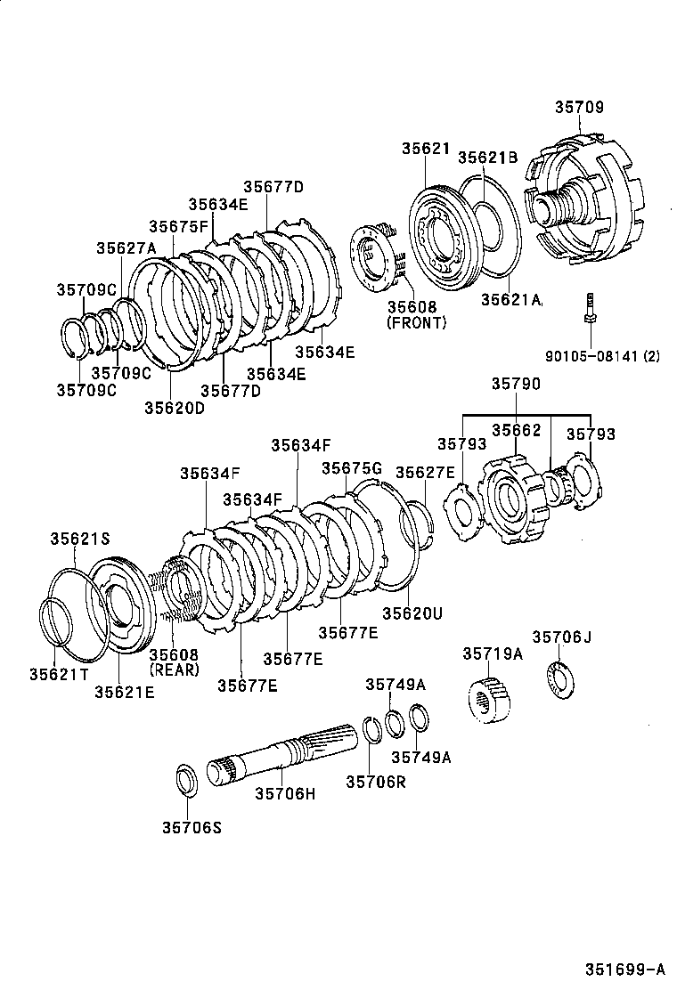 35608-22010 SPRING SUB-ASSY, 2ND BRAKE PISTON RETURN product image