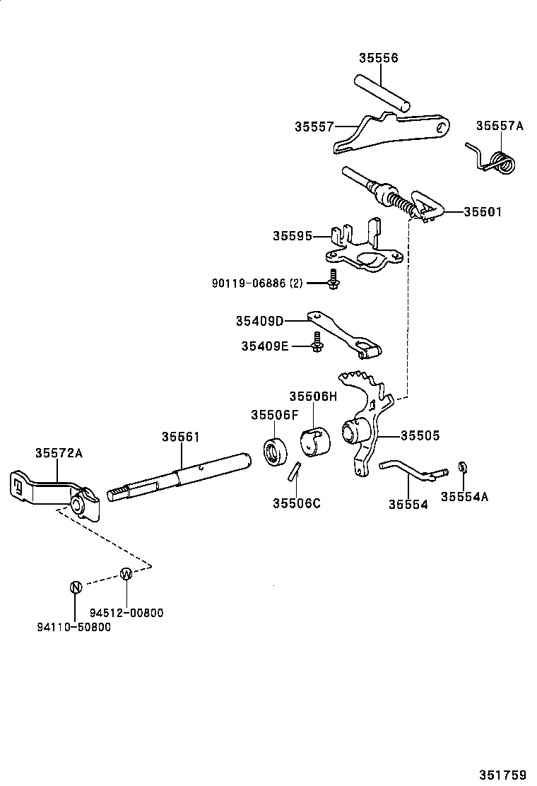 35554-52010 ROD, MANUAL VALVE CONNECTING product image