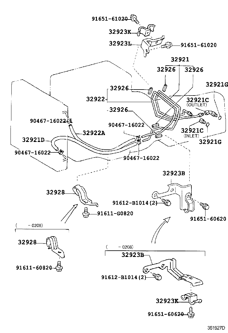32922-27130 TUBE, OIL COOLER OUTLET, NO.1 product image