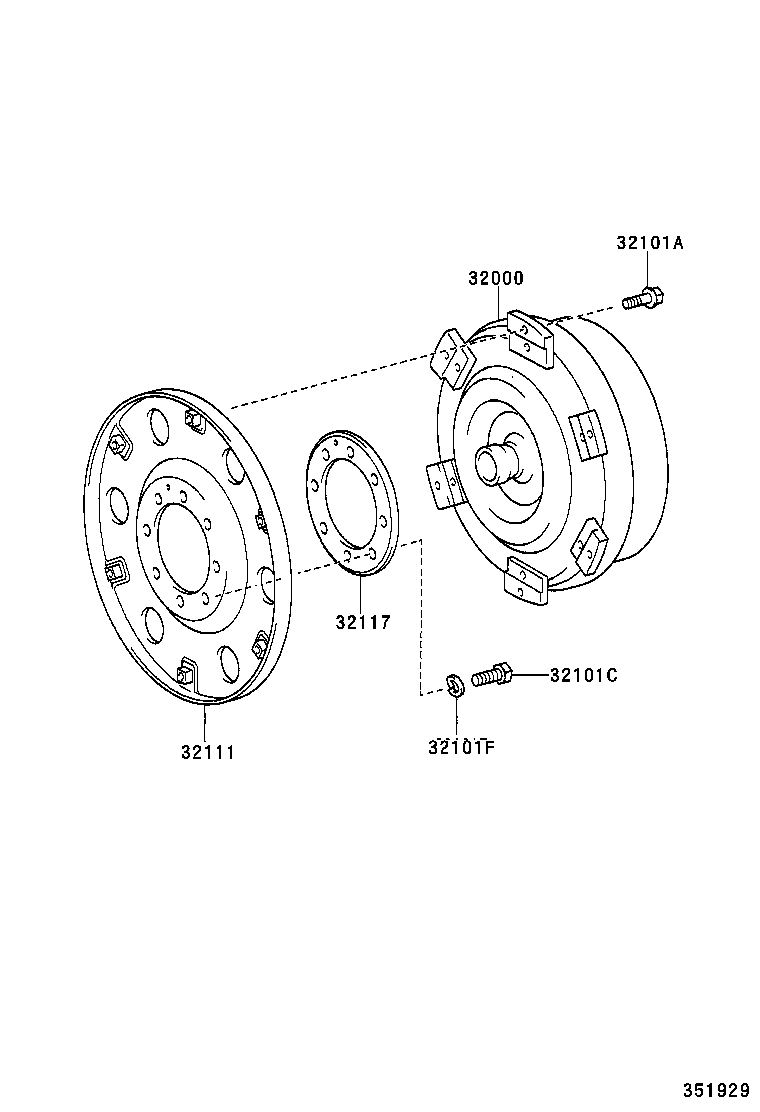 90031-01166 BOLT, HEXAGON(FOR DRIVE PLATE SETTING) product image