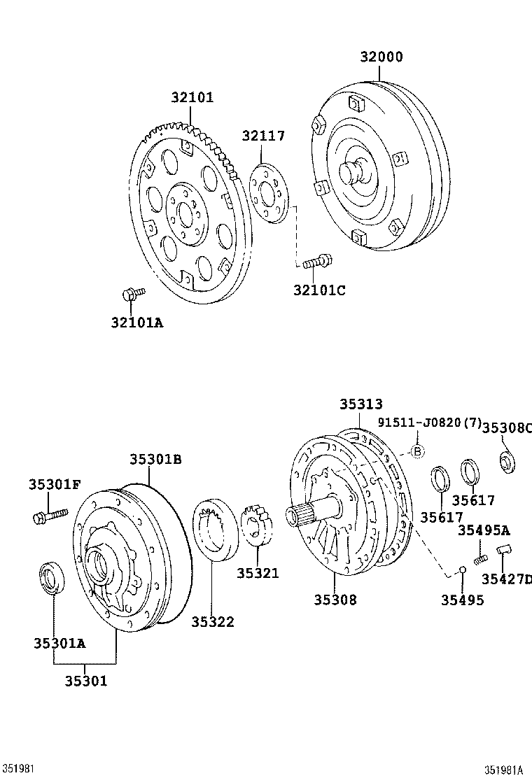 32111-65031 PLATE, PUMP IMPELLER DRIVE product image
