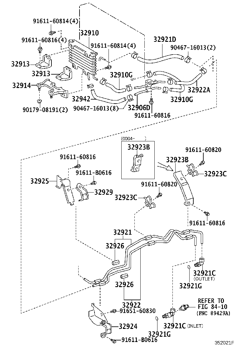 32941-36060 HOSE(FOR OIL COOLER INLET) product image