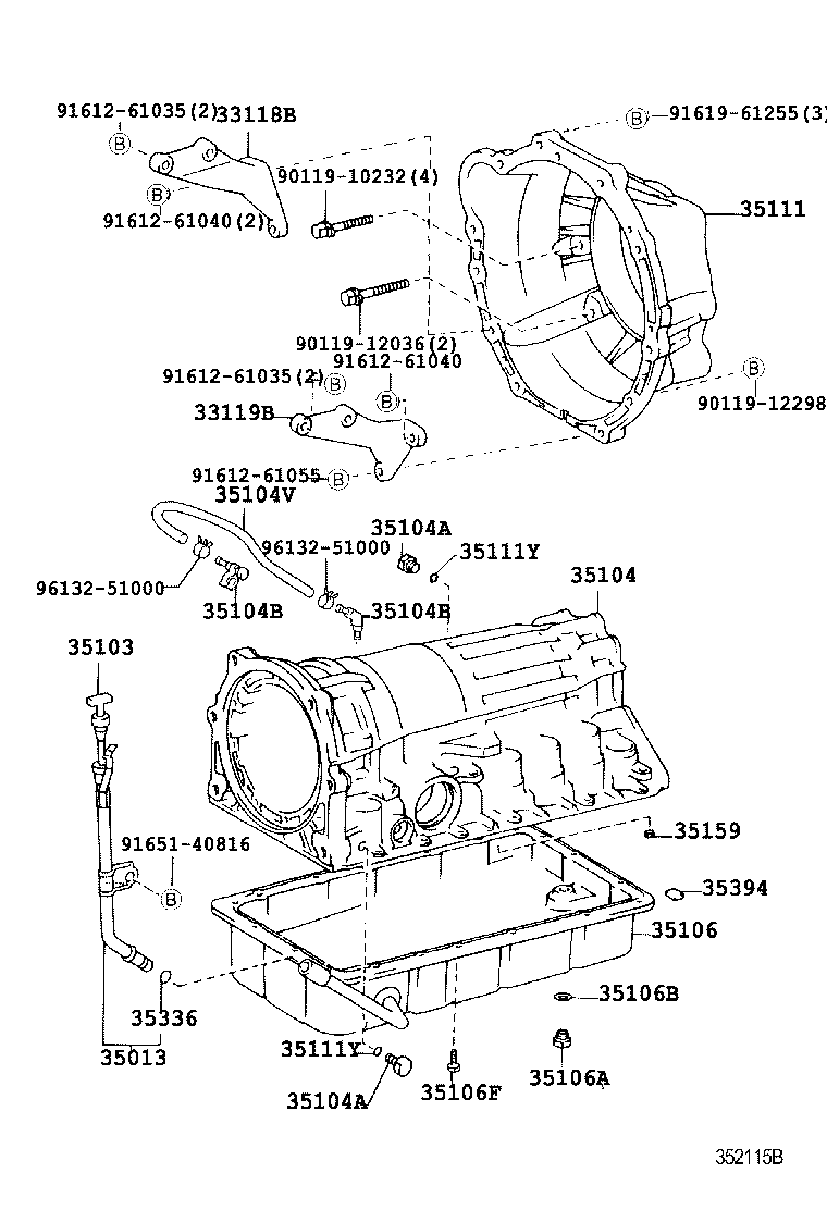 35106-35150 PAN SUB-ASSY, AUTOMATIC TRANSMISSION OIL product image