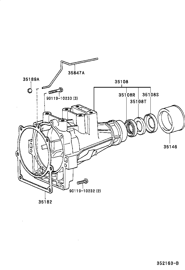 35015-26060 ADAPTER SUB-ASSY, TRANSMISSION CASE product image