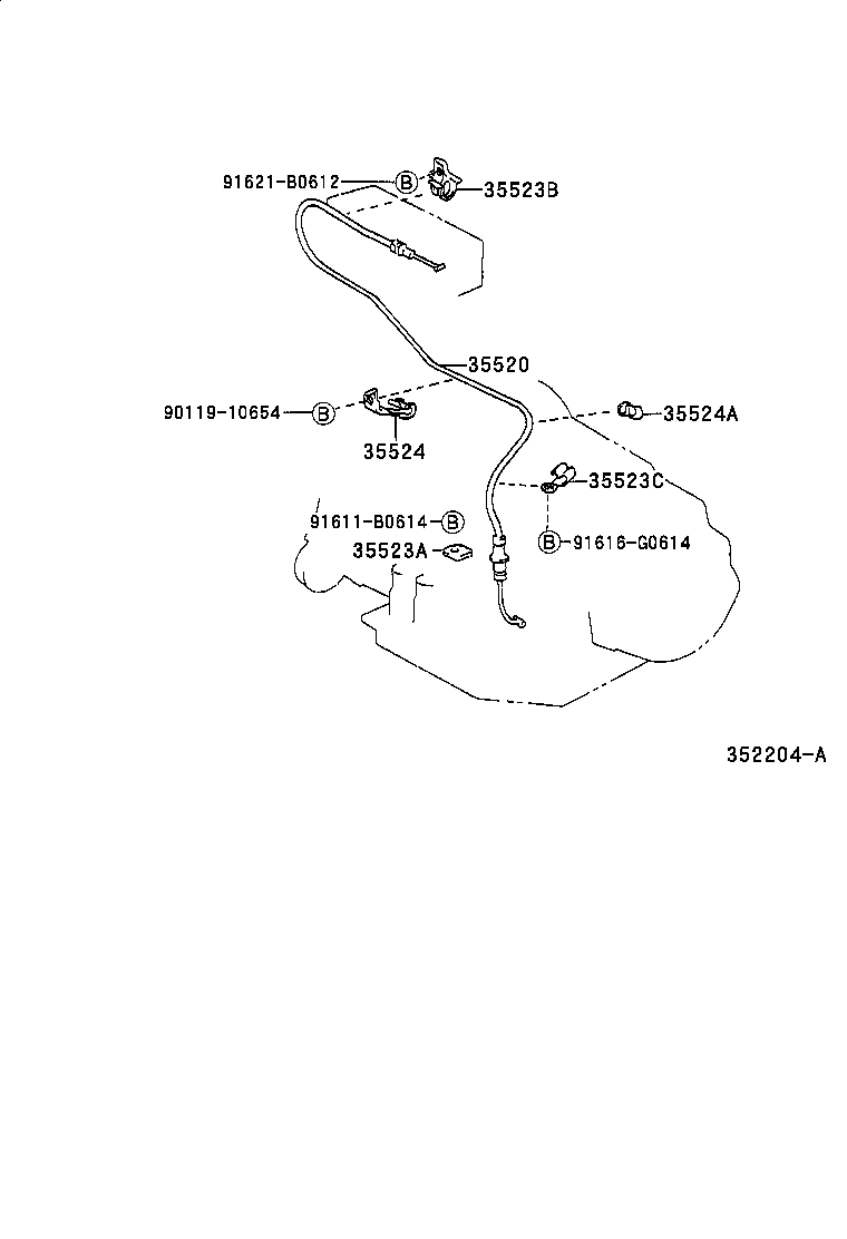 35520-21030 CABLE ASSY, THROTTLE product image