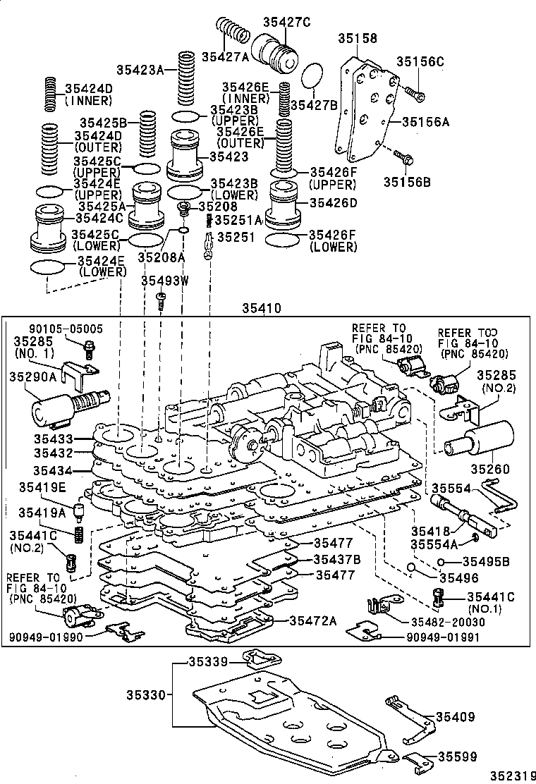 35205-12010 SPRING SUB-ASSY, B-2 ACCUMULATOR product image