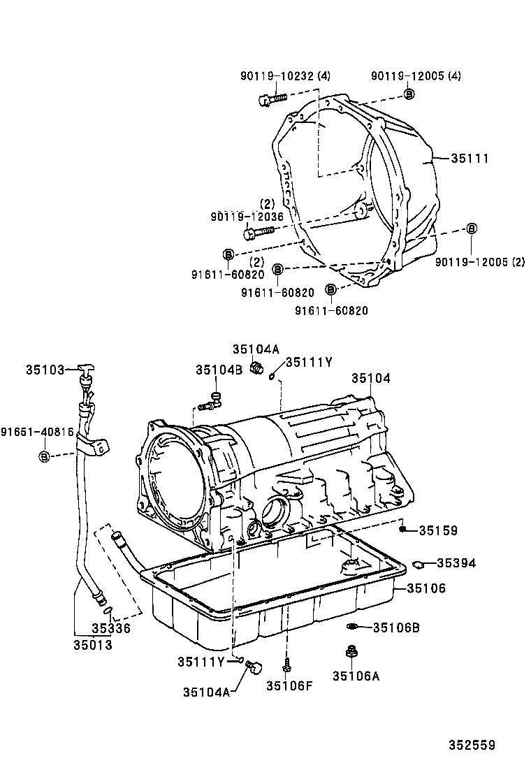 35104-60170 CASE SUB-ASSY, AUTOMATIC TRANSMISSION product image