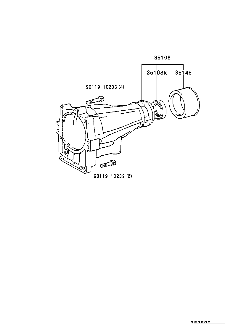 90311-40001 SEAL, OIL (FOR AUTOMATIC TRANSMISSION EXTENSION HOUSING) product image