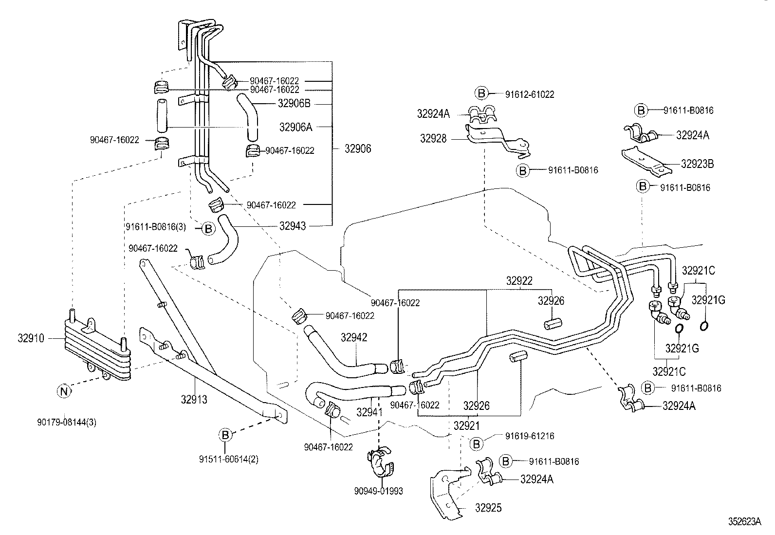 32922-37090 TUBE, OIL COOLER OUTLET, NO.1 product image