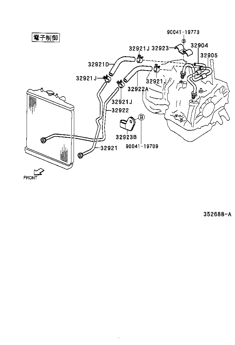 32904-97401 TUBE, OIL COOLER INLET, NO.1 product image