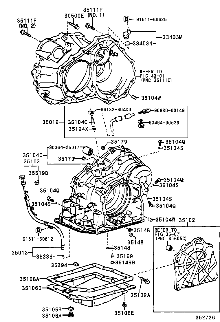 90311-35047 SEAL, OIL (FOR TRANSAXLE CASE) product image