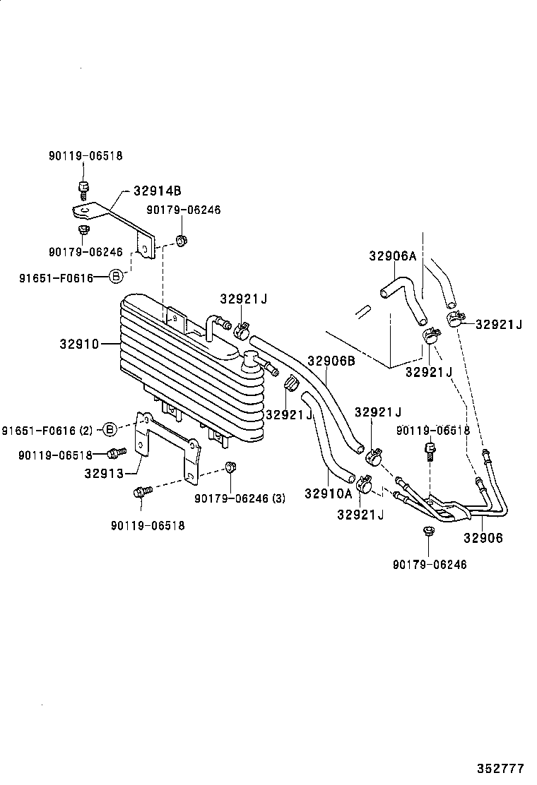 32922-30680 TUBE, OIL COOLER OUTLET, NO.1 product image
