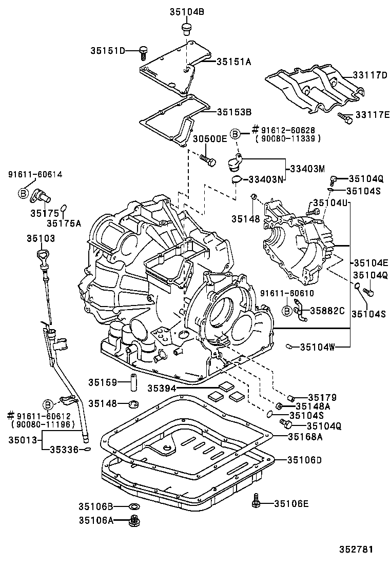 35104-45010 CASE SUB-ASSY, AUTOMATIC TRANSAXLE product image