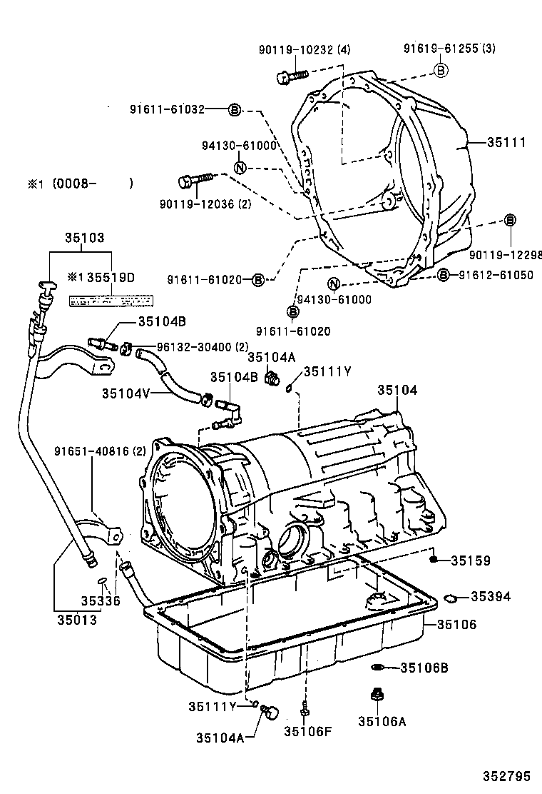 35104-60170 CASE SUB-ASSY, AUTOMATIC TRANSMISSION product image