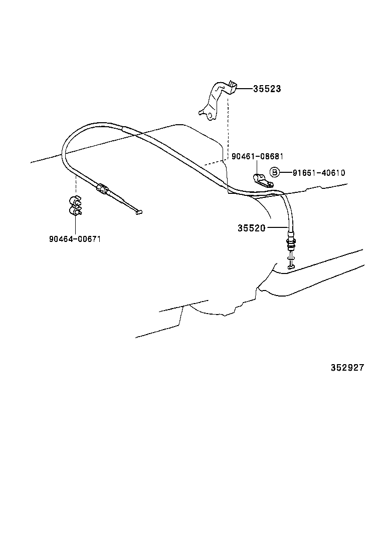 35572-38020 LEVER, TRANSMISSION CONTROL SHAFT, RH product image