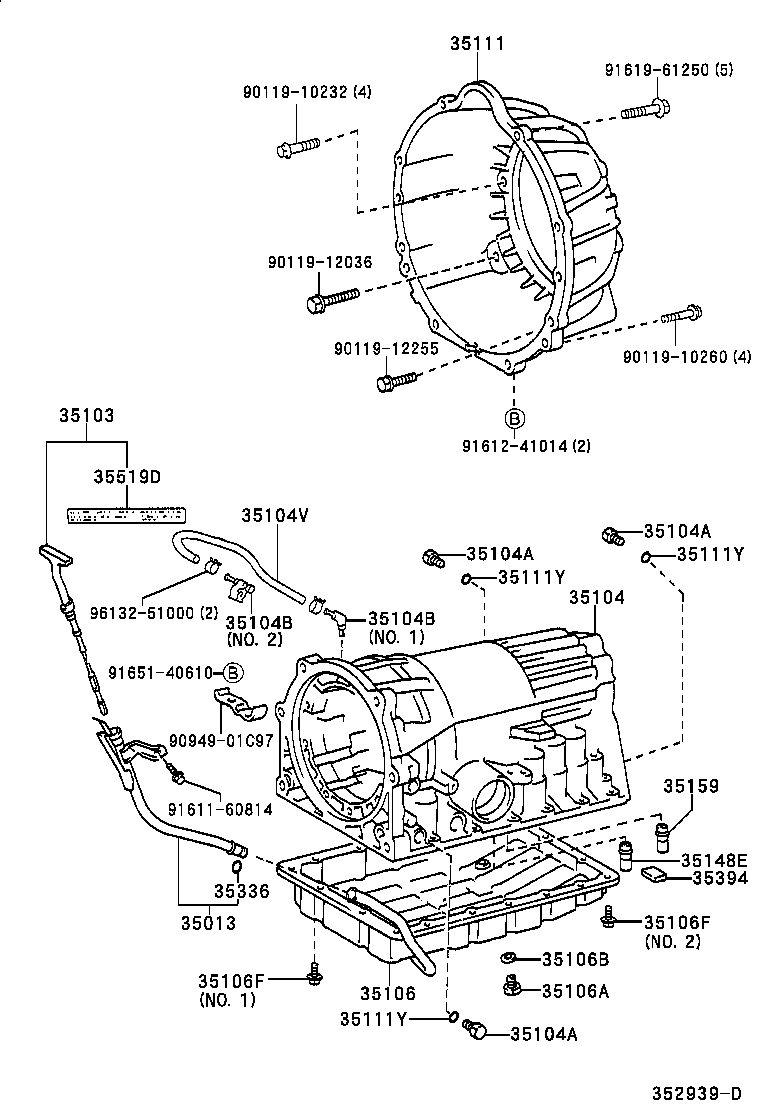 35104-30191 CASE SUB-ASSY, AUTOMATIC TRANSMISSION product image