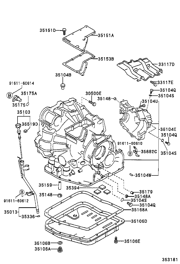 35104-33013 CASE SUB-ASSY, AUTOMATIC TRANSAXLE product image