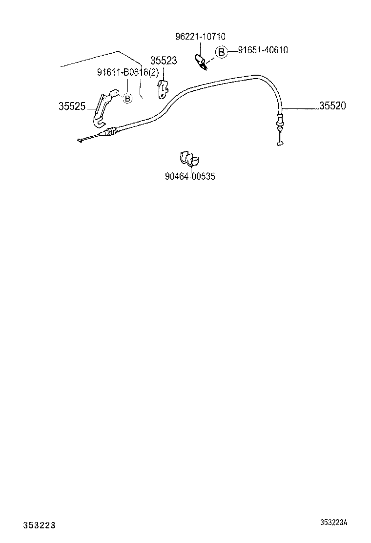 35573-25060 LEVER, TRANSMISSION CONTROL SHAFT, LH product image