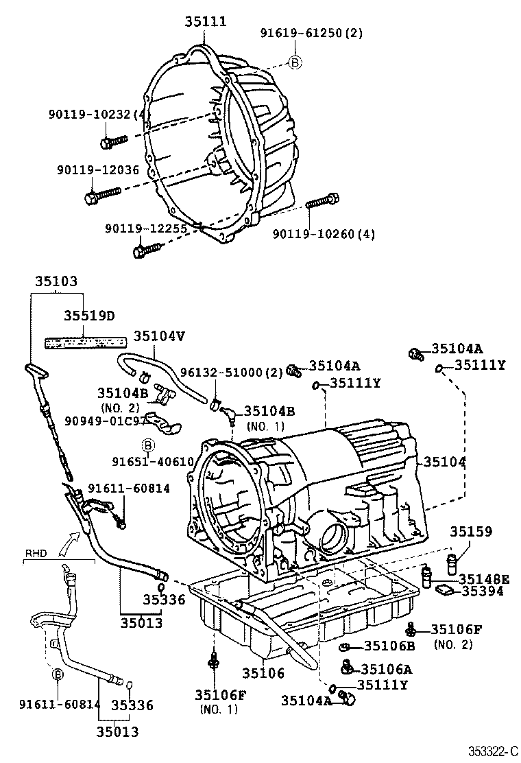 90930-03168 PLUG, BREATHER, NO.1 (ATM) product image
