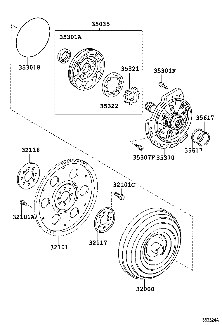 35322-06010 GEAR, FRONT OIL PUMP DRIVEN product image