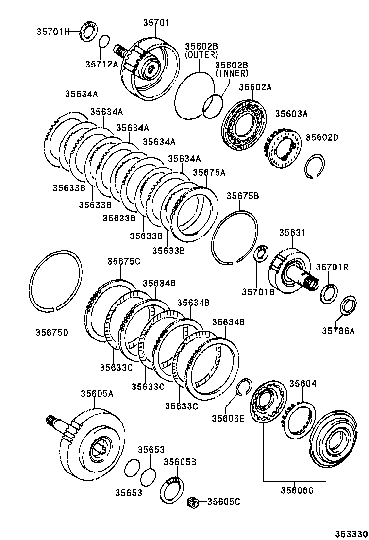 35605-06010 DRUM SUB-ASSY, DIRECT CLUTCH product image