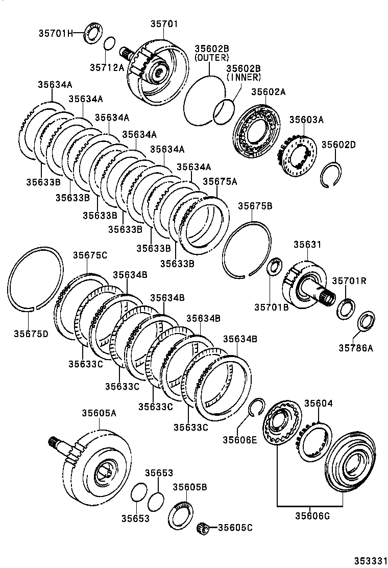 35605-06010 DRUM SUB-ASSY, DIRECT CLUTCH product image