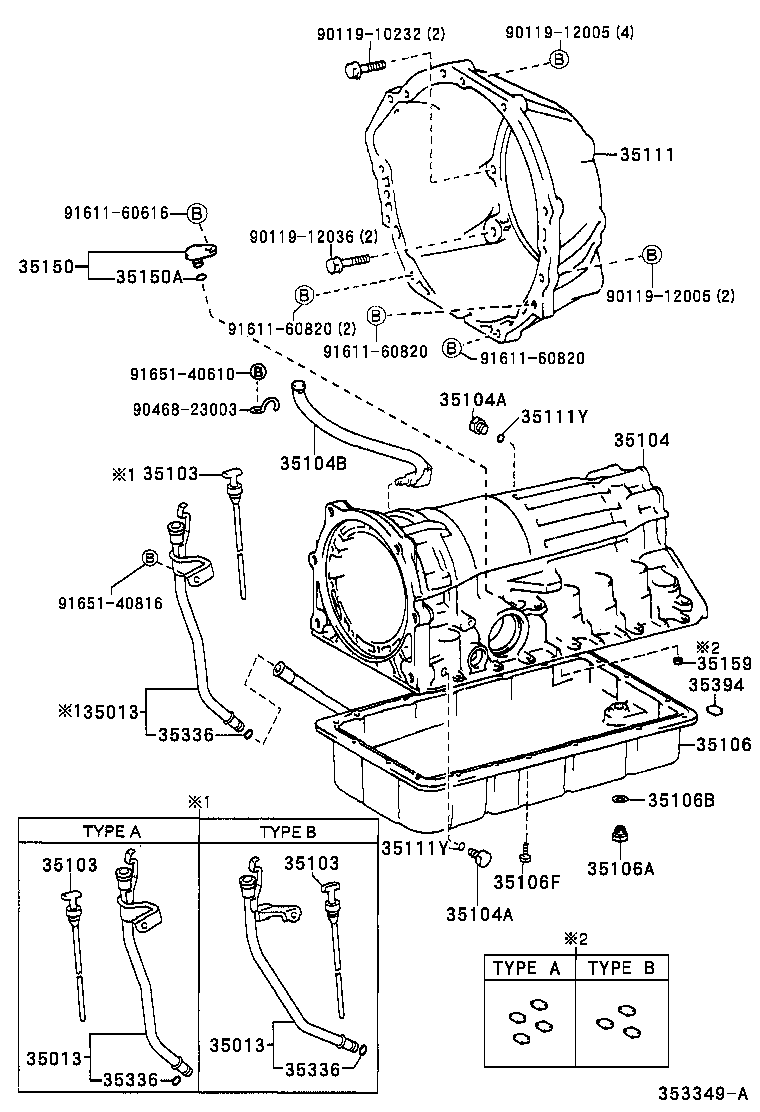 35013-60140 TUBE SUB-ASSY, TRANSMISSION OIL FILLER product image