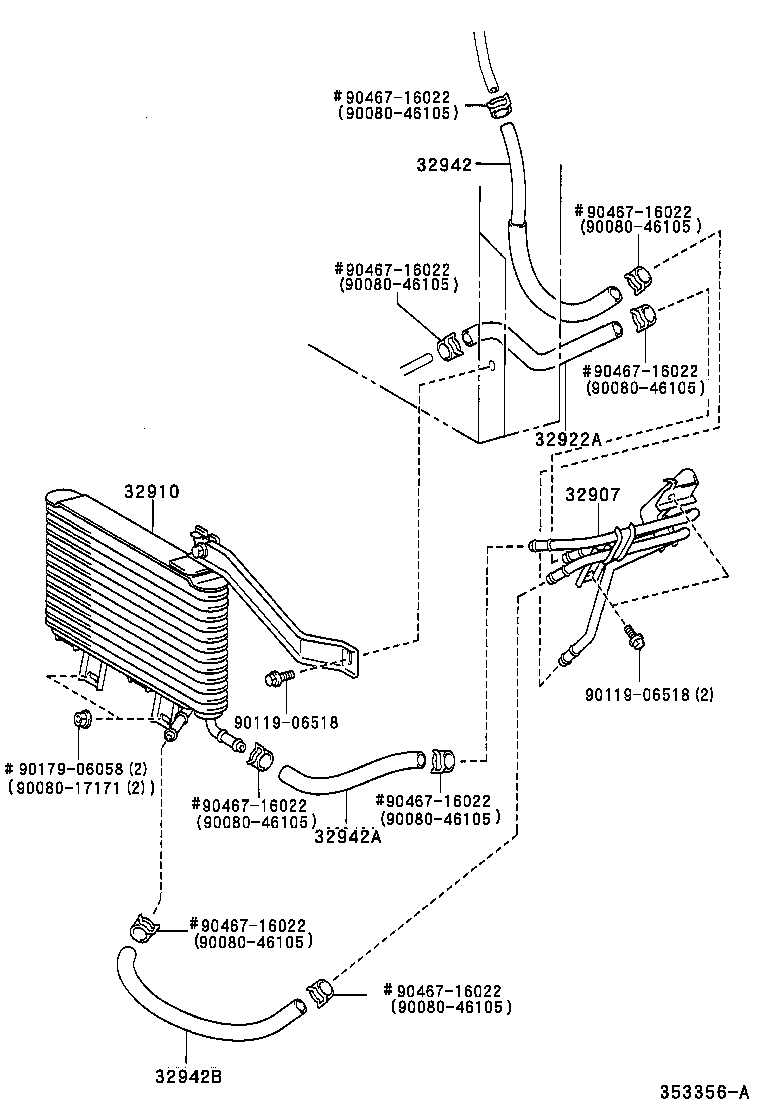 32922-06090 TUBE, OIL COOLER OUTLET, NO.1 product image