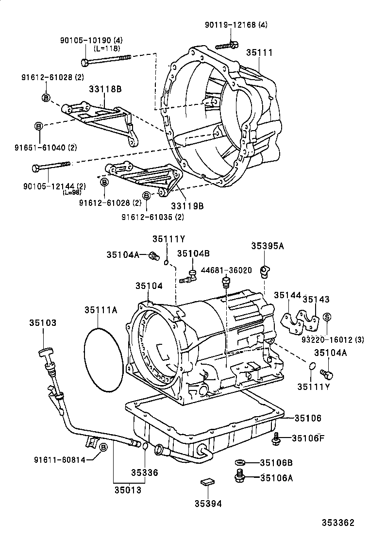 35103-30401 GAGE SUB-ASSY, TRANSMISSION OIL LEVEL product image