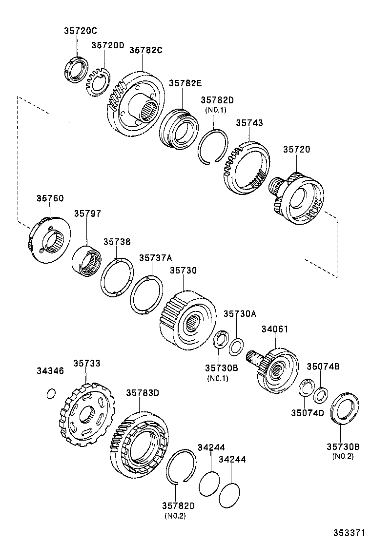 34346-28010 RING, UNDERDRIVE OUTPUT SHAFT OIL SEAL product image