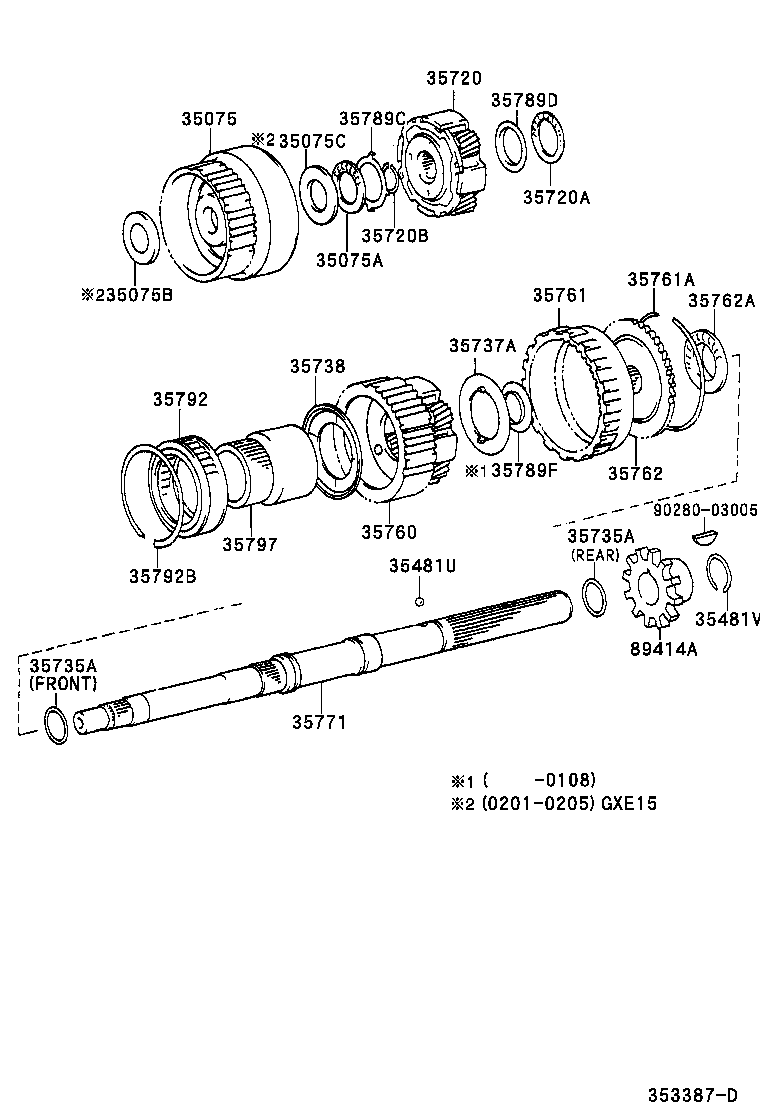 35760-22030 GEAR ASSY, REAR PLANETARY product image