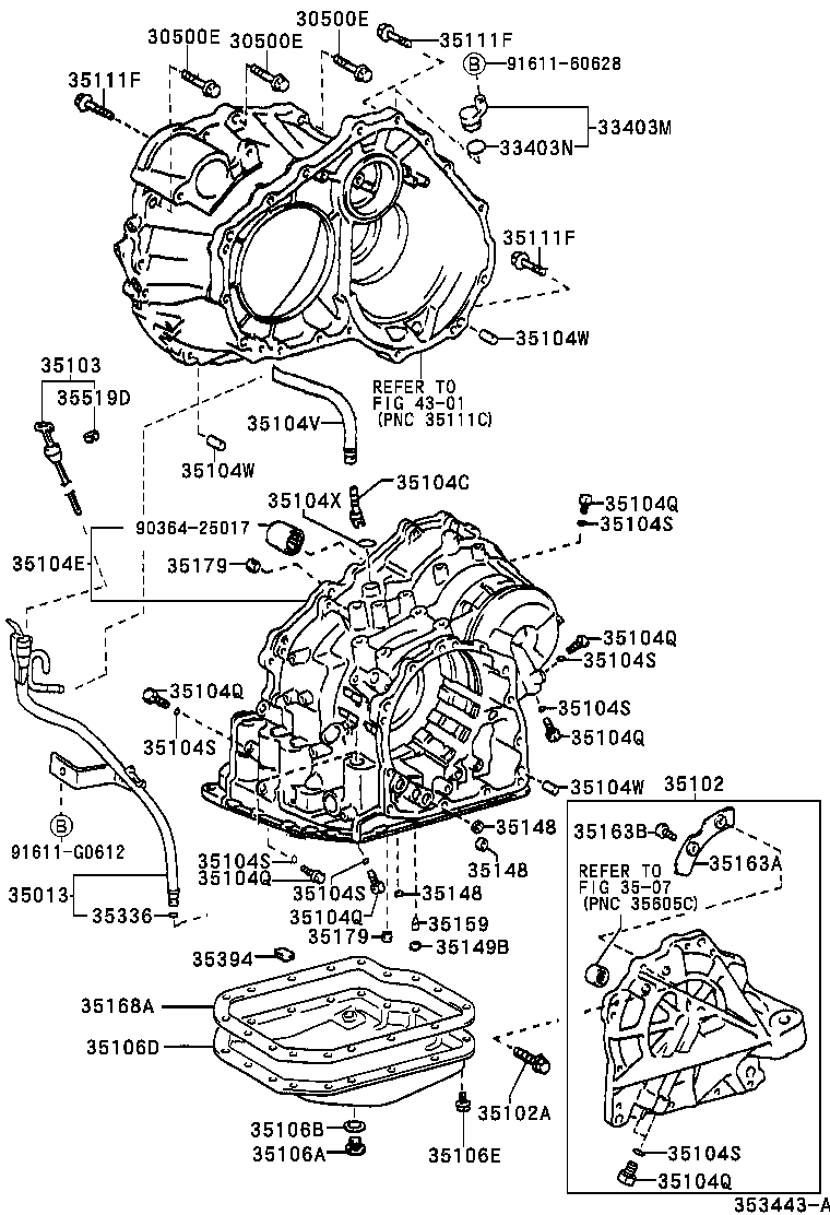 35102-33010 COVER SUB-ASSY, TRANSAXLE REAR product image