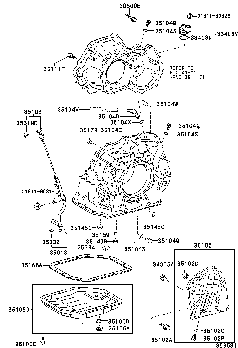 35102-52020 COVER SUB-ASSY, TRANSAXLE REAR product image