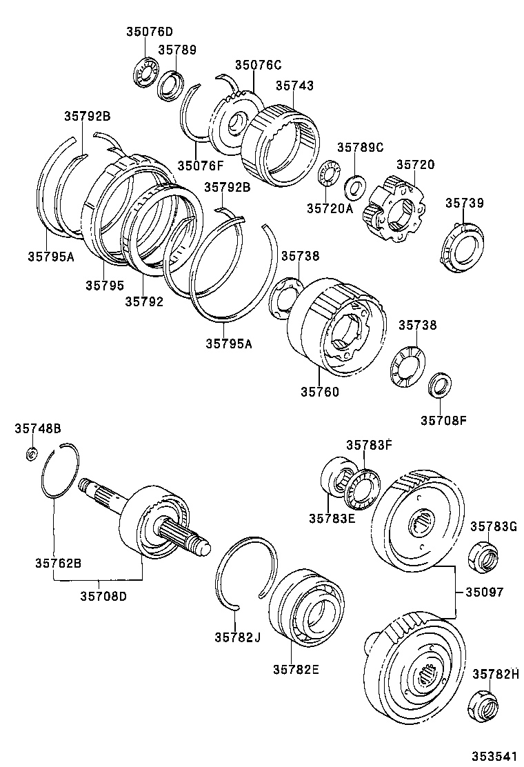 35720-17010 GEAR ASSY, FRONT PLANETARY product image