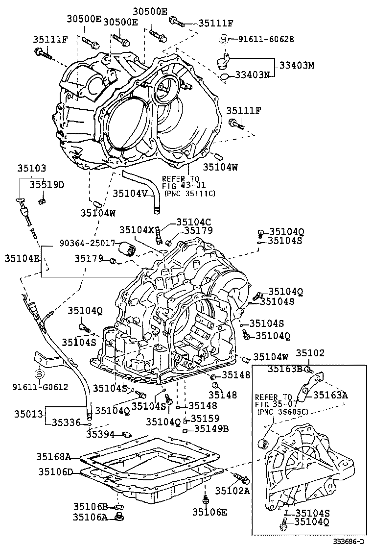 35151-33040 COVER, TRANSAXLE CASE, UPPER product image