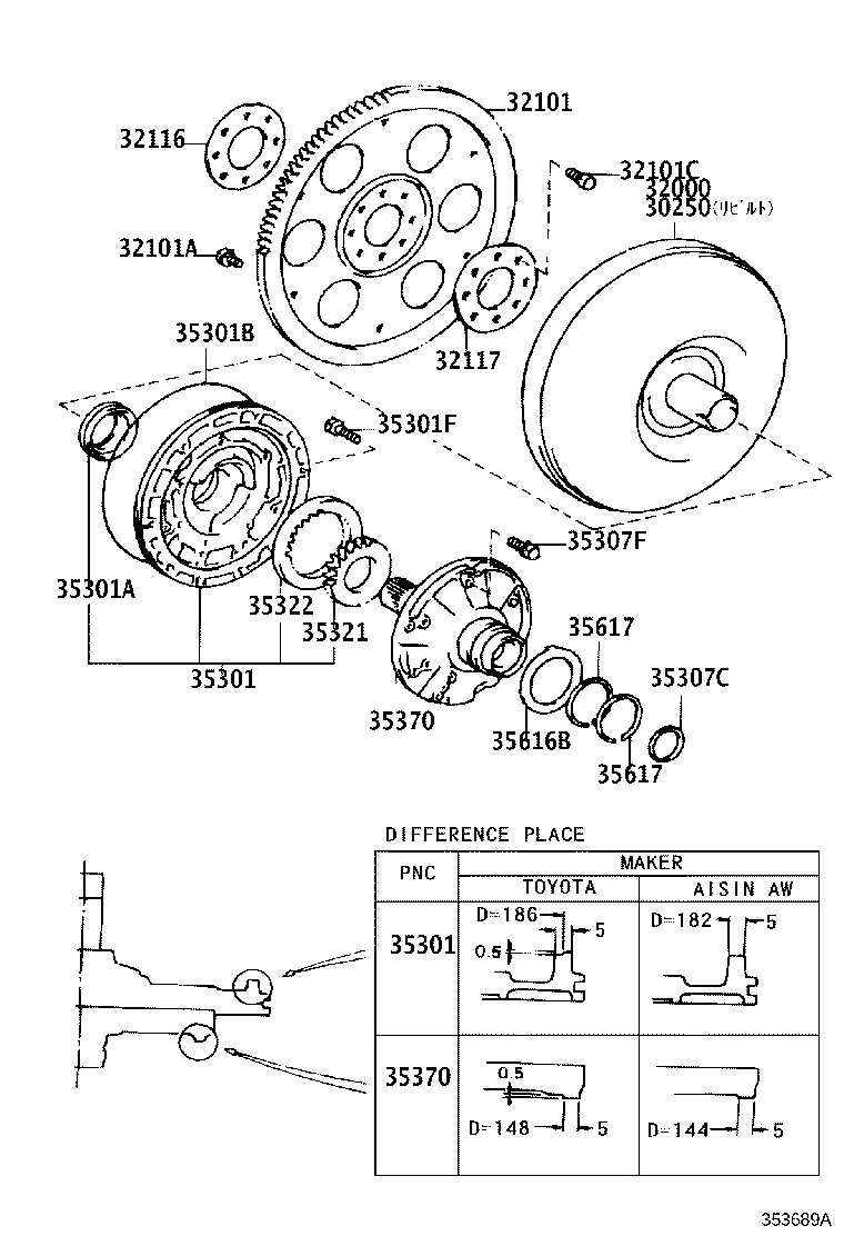 32101-32130 GEAR SUB-ASSY, DRIVE PLATE & RING product image
