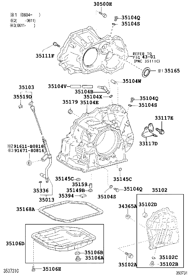 35103-02100 GAGE SUB-ASSY, TRANSMISSION OIL LEVEL product image