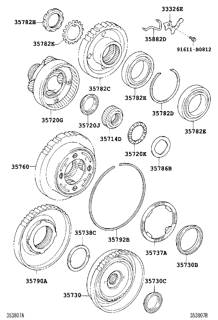 34346-28010 RING, UNDERDRIVE OUTPUT SHAFT OIL SEAL product image