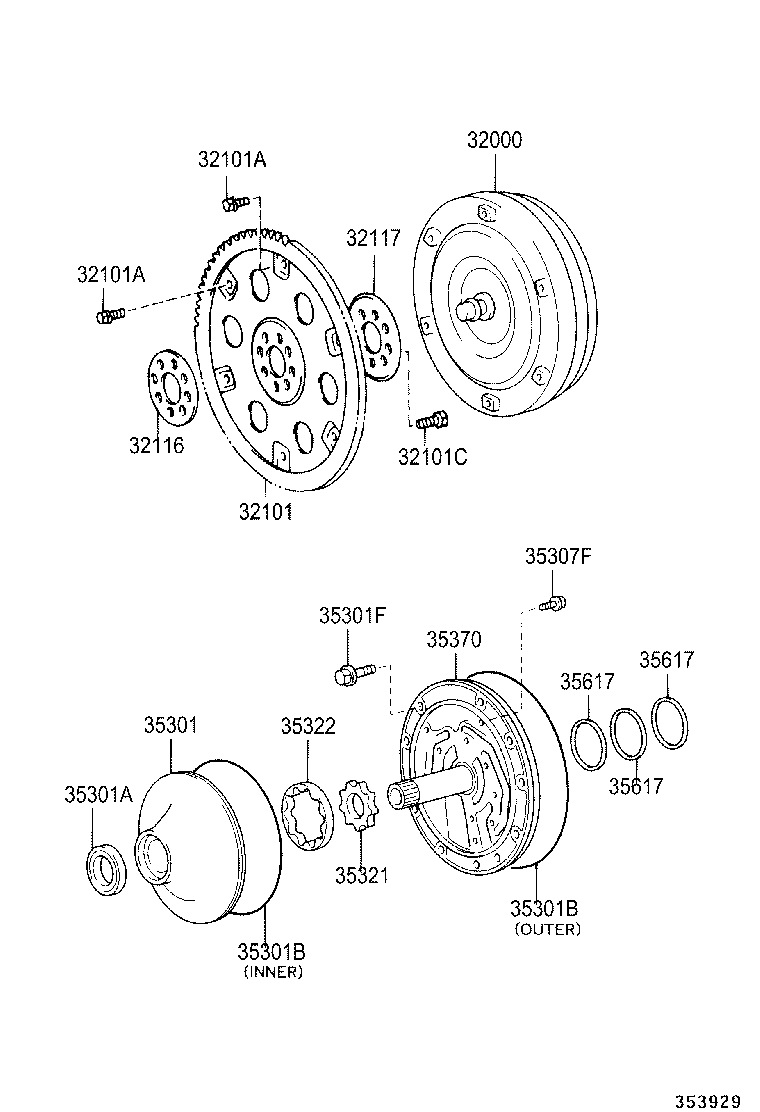 35321-60110 GEAR, FRONT OIL PUMP DRIVE product image