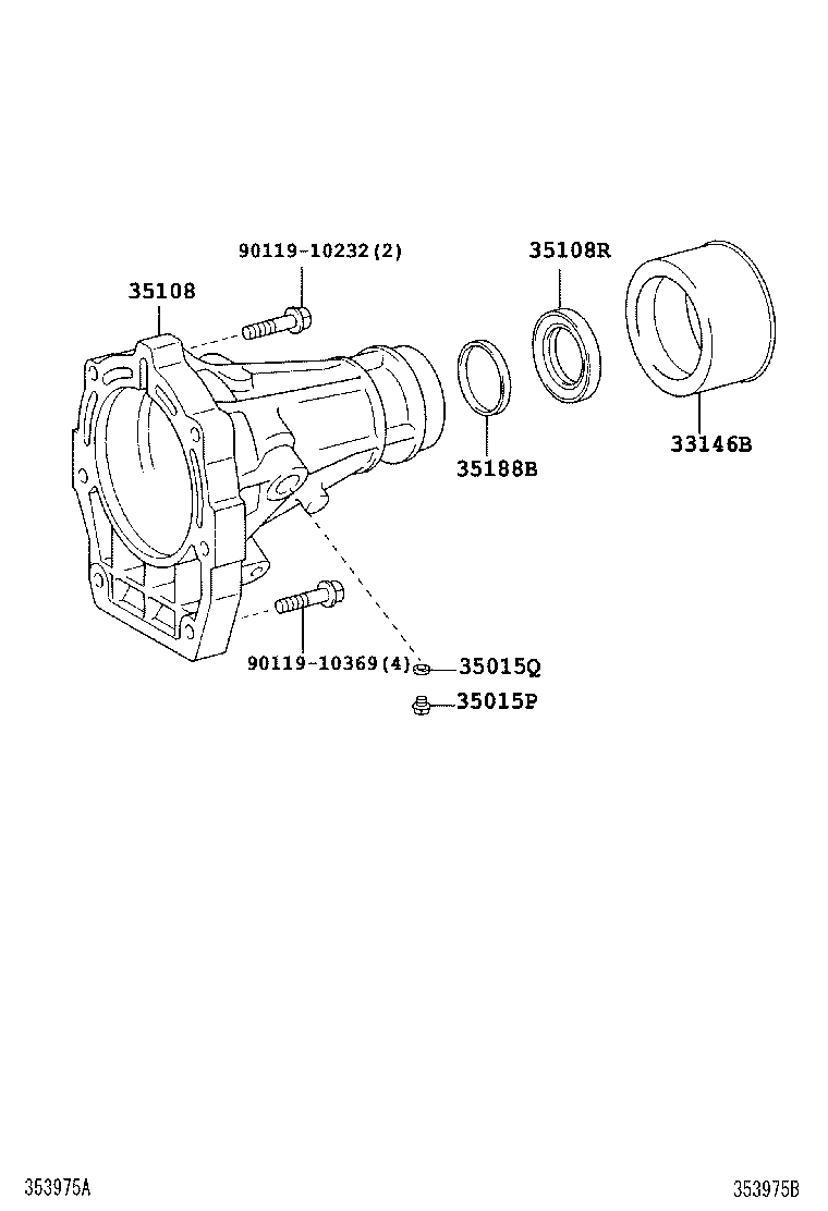 35108-35090 HOUSING SUB-ASSY, EXTENSION (ATM) product image